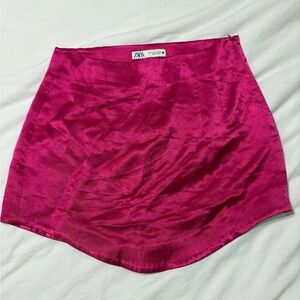 Zara Pink Satin Skirt